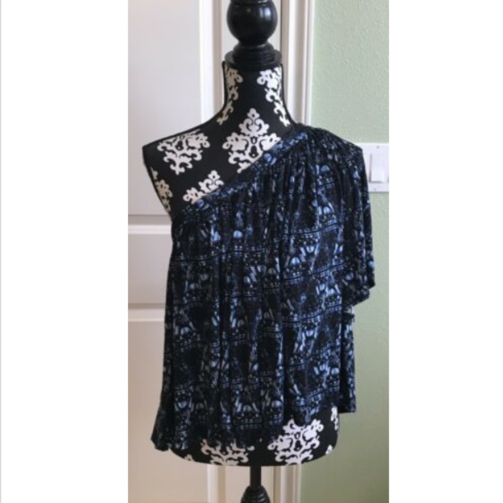 Free People One Shoulder Crop Top SZ M NWOT
